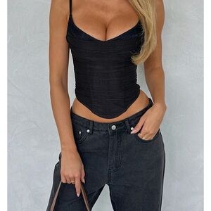 White Fox Boutique Black Fitted Camisole